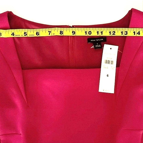 BNWT Ann Taylor pink midi dress (women size 6) - Picture 6 of 8